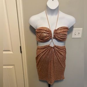 Rose Gold Sequin Mini dress